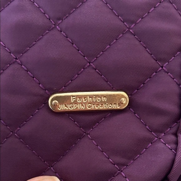 Purple Quilted Crossbody Sling Bag - Picture 2 of 7